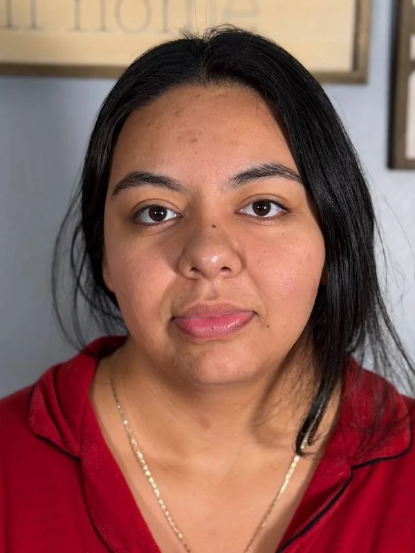 Before: no makeup